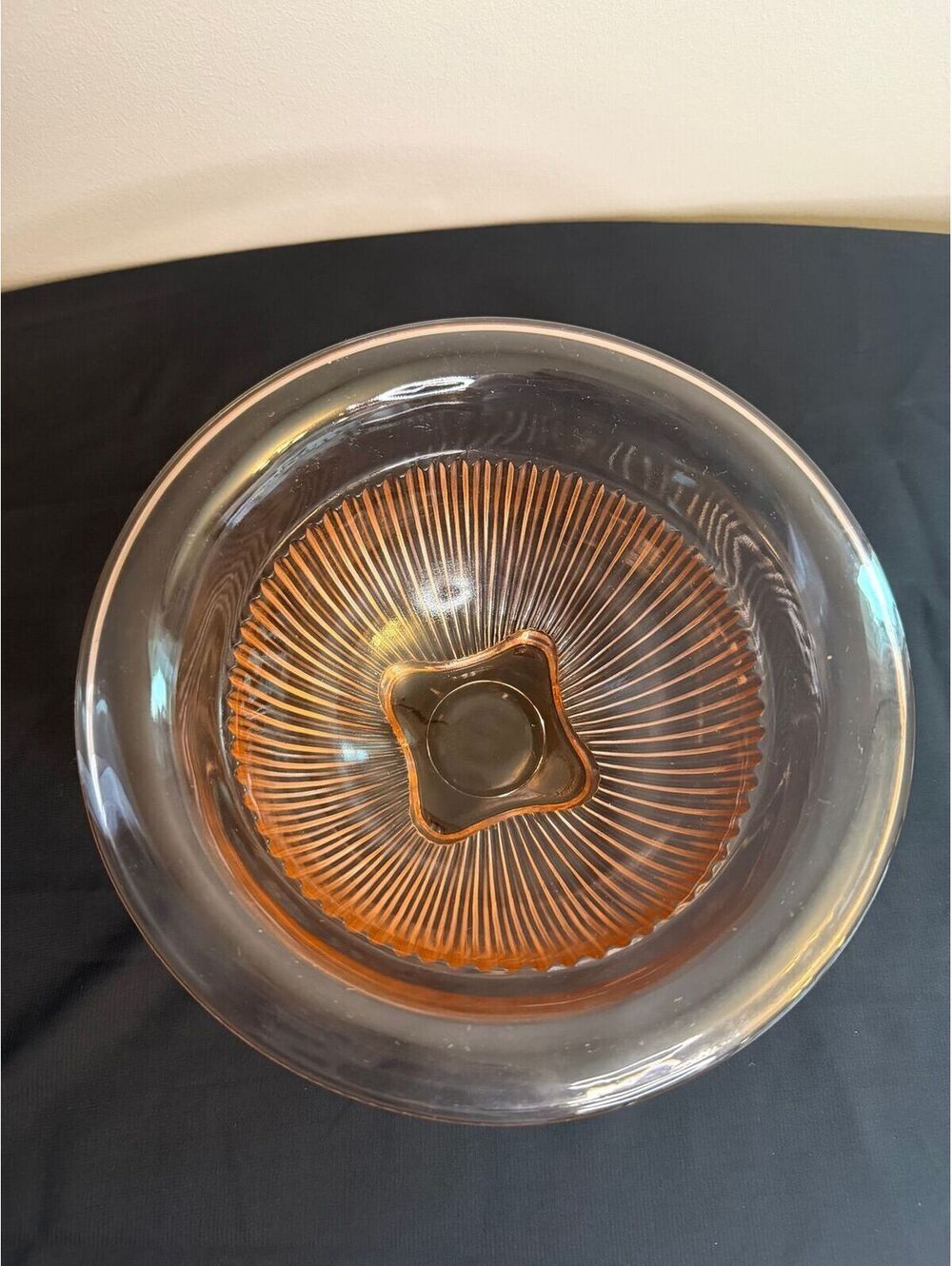 Vintage Hazel Atlas Rolled Edge Pink Depression Glass Mixing Bowl - Picture 2 of 4